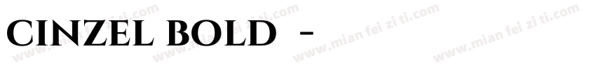 cinzel bold字体字体转换